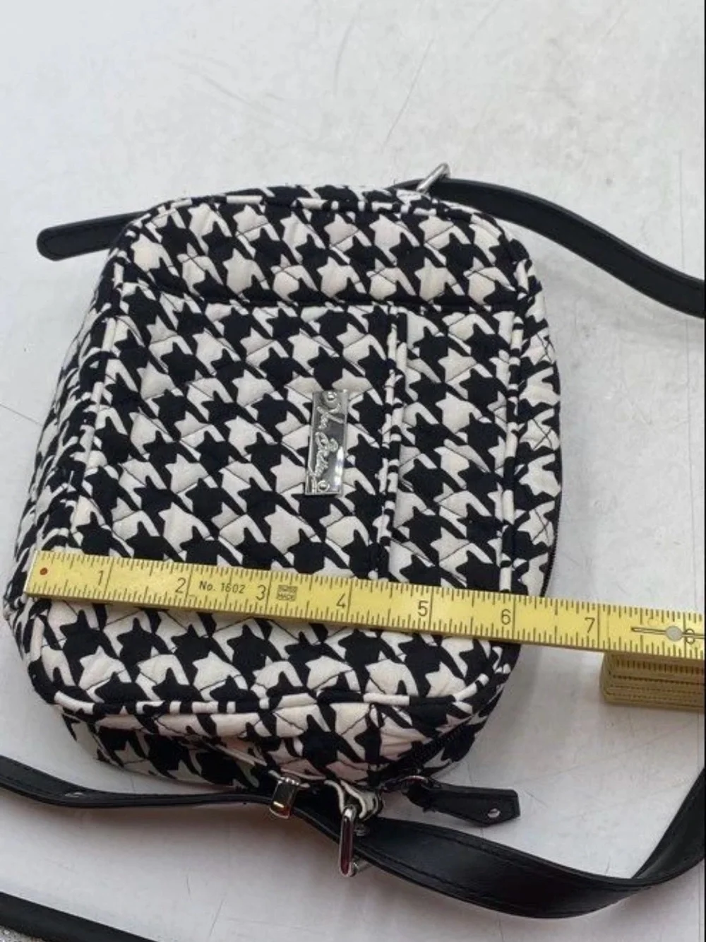 Houndstooth Mini Crossbody Bag - Black & White Vera Bradley